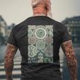 ペルシャ 中東 イラン アラビア語 イスラム教 パターンデザイン メンズTシャツ バックプリント 高齢者への贈り物