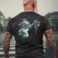 ペルセウスとメデューサ像 メンズTシャツ バックプリント 高齢者への贈り物