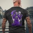 ホラー 死神とオカルト ゴシック メンズTシャツ バックプリント 高齢者への贈り物