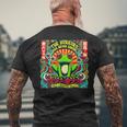 ホラーは決して終わらないけど、俺は愚かな日本のカエルのまま メンズTシャツ バックプリント 高齢者への贈り物