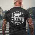 ホルスタイン牛-農家向けホルスタイン牛 メンズTシャツ バックプリント 高齢者への贈り物