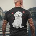 ホワイトゴールデンレトリバー ホワイトイングリッシュクリーム ゴールデンレトリバー メンズTシャツ バックプリント 高齢者への贈り物