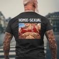 ホーミー ゲイ Irl ブロミーム 筋肉 バラ アニメ セクシー マンガ コミック メンズTシャツ バックプリント 高齢者への贈り物