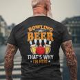 ボウリングビールだから私は面白いですボウラーズボウラープレイヤーチーム メンズTシャツ バックプリント 高齢者への贈り物