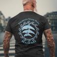 ポリハレ州立大学公園 ハワイ部族 イルカ 海の動物 メンズTシャツ バックプリント 高齢者への贈り物