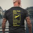 マイルハイクラブ ゴールドメンバー メンズTシャツ バックプリント 高齢者への贈り物