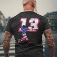 マックスマンシーフラッグのシルエットゲームデー メンズTシャツ バックプリント 高齢者への贈り物