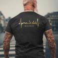 マドリードのスカイライン ハートビート スペインのシルエット I Love Madrid メンズTシャツ バックプリント 高齢者への贈り物