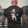 マドンナ ブロンド 野望 ワールドツアー ライブ ウェンブリー 1990 メンズTシャツ バックプリント 高齢者への贈り物