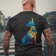 マンチェスター テリア犬のレトロなデザイン メンズTシャツ バックプリント 高齢者への贈り物