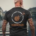 マンドリン演奏について考える ミュージシャン ブルーグラス メンズTシャツ バックプリント 高齢者への贈り物