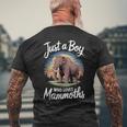 マンモスが大好きな少年 アイスアニマルファン キッズマンモス メンズTシャツ バックプリント 高齢者への贈り物