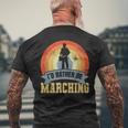 マーチングクォーツドラム ラバー スネアドラム メンズTシャツ バックプリント 高齢者への贈り物
