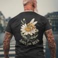 ミツバチを解放 メンズTシャツ バックプリント 高齢者への贈り物
