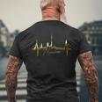 ミュンヘン・スカイライン ハートビート I Love Munich München メンズTシャツ バックプリント 高齢者への贈り物