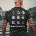 ムーンフェーズ ムーンサイクル ルナーサイクル ルナエクリプス メンズTシャツ バックプリント 高齢者への贈り物