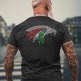 メキシコ国旗 アステカ風メキシコワシ メンズTシャツ バックプリント 高齢者への贈り物
