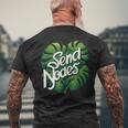 モンステラノード植物愛好家アルボ植物感謝の日を送る メンズTシャツ バックプリント 高齢者への贈り物