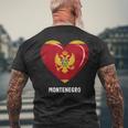 モンテネグロ国旗シャツ メンズTシャツ バックプリント 高齢者への贈り物