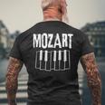 モーツァルト ロックンロール ピアノ クラシカル 作曲 リズム メンズTシャツ バックプリント 高齢者への贈り物