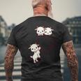 ヤギ好きの方へ かわいいかわいい赤ちゃんヤギのポケット付き メンズTシャツ バックプリント 高齢者への贈り物