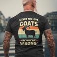 ヤギ愛好家 農家 ヤギの所有者 面白いヤギ メンズTシャツ バックプリント 高齢者への贈り物