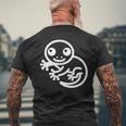 ヤモリ ペット好き かわいい アニメ ヤモリ 動物 生き物 メンズTシャツ バックプリント 高齢者への贈り物