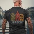 ユトレヒト旧市街 メンズTシャツ バックプリント 高齢者への贈り物