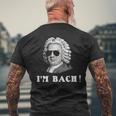 ヨハン・セバスティアン・バッハ I'm Bach おもしろい メンズTシャツ バックプリント 高齢者への贈り物