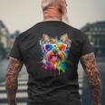 ヨークシャーテリア 犬好き ヨーキーマム メンズTシャツ バックプリント 高齢者への贈り物