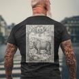 ライノセラス・アルブレヒト・デューラー・アルブレヒト・デューラー メンズTシャツ バックプリント 高齢者への贈り物