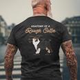 ラフコリーの解剖学ファニードッグパピーギフトメンズTシャツ バックプリント 高齢者への贈り物