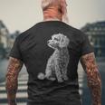 ラブラドゥードル モチーフ ペット イラスト 犬 ラブラドゥードル メンズTシャツ バックプリント 高齢者への贈り物