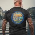 リスボン ポルトガル 旅行 お土産 都市 ランドマーク 観光ギフト メンズTシャツ バックプリント 高齢者への贈り物
