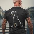 レイクランド・テリア メンズTシャツ バックプリント 高齢者への贈り物