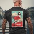 レッドカメラフィルムポスター 本物のソビエトアート メンズTシャツ バックプリント 高齢者への贈り物