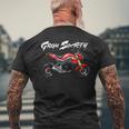 レッドグロム メンズTシャツ バックプリント 高齢者への贈り物