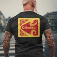 レトロ 1980年代のデザインスタイル クトゥルフと触手グラフィック メンズTシャツ バックプリント 高齢者への贈り物