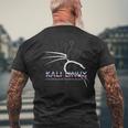 レトロ バックトラック Kali Linux デザイン ドラゴンとタグライン 長袖tシャツ メンズTシャツ バックプリント 高齢者への贈り物