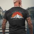 レトロ ヴィンテージ ポートランド オレゴン アンティーク調 メンズTシャツ バックプリント 高齢者への贈り物