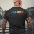 レトロな競馬ジョッキーダービーファンレーストラックギャンブル メンズTシャツ バックプリント 高齢者への贈り物