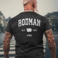 ロッドマン アイオワ Ia ビンテージ アスレチック スポーツ デザイン メンズTシャツ バックプリント 高齢者への贈り物