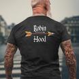 ロビン・フッドの矢 メンズTシャツ バックプリント 高齢者への贈り物