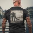ロボットの行進、Sf、ロボット 長袖tシャツ メンズTシャツ バックプリント 高齢者への贈り物