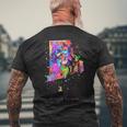 ロードアイランド州の地図 長袖tシャツ メンズTシャツ バックプリント 高齢者への贈り物