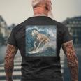 ワイマラナー犬 ワイマラナー メンズTシャツ バックプリント 高齢者への贈り物