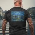 ヴィンセントファンゴッホローヌの星空 メンズTシャツ バックプリント 高齢者への贈り物