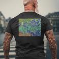 ヴィンセント・ファン・ゴッホによるアイリス1889 長袖tシャツ メンズTシャツ バックプリント 高齢者への贈り物