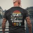ヴィンテージ 1956 誕生日 70年 マウンテン レトロ メンズTシャツ バックプリント 高齢者への贈り物