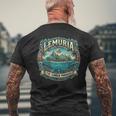 ヴィンテージ レムリア 沈没大陸 メンズTシャツ バックプリント 高齢者への贈り物